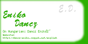 eniko dancz business card